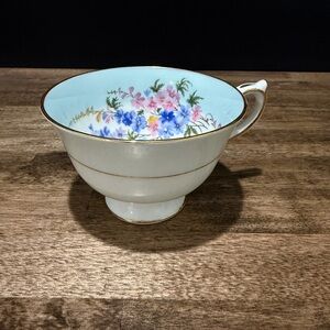 Floral Teacup with Gold Trim